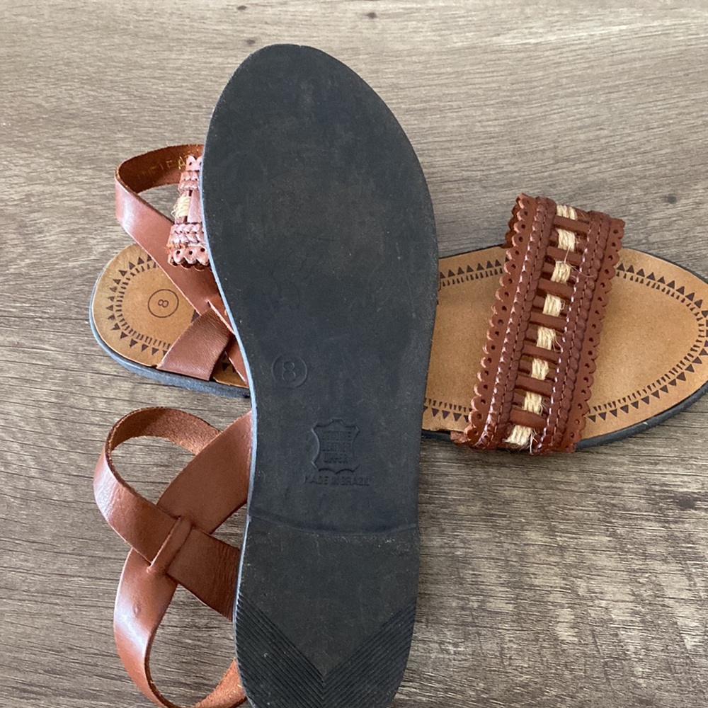 Basic Editions Genuine Leather Strappy Sandals Si… - image 4